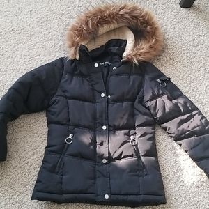 Girls black Steve Madden Puffer winter coat